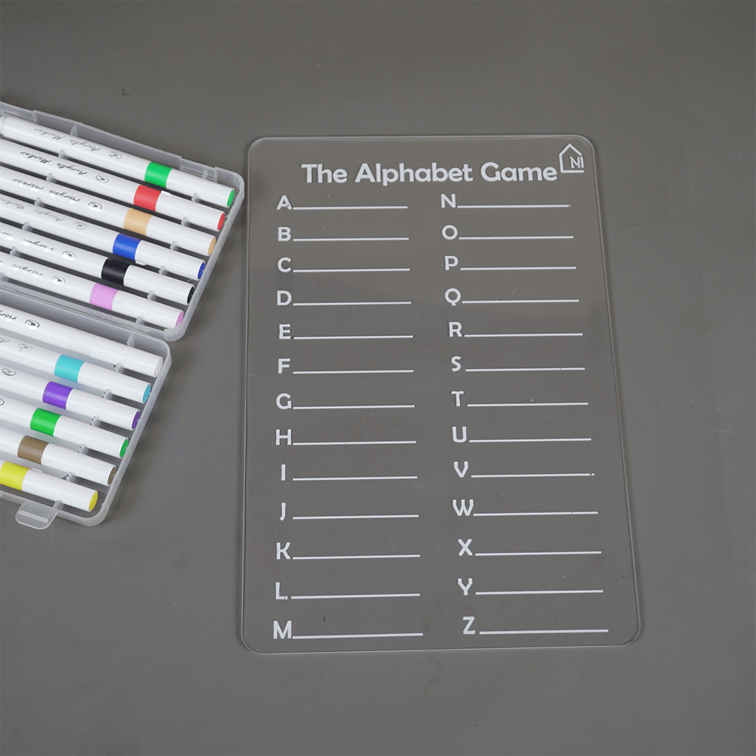 Alphabet Learning Tracing Board for Kids with pen box & Cleaning Cloth - Memories Insite
